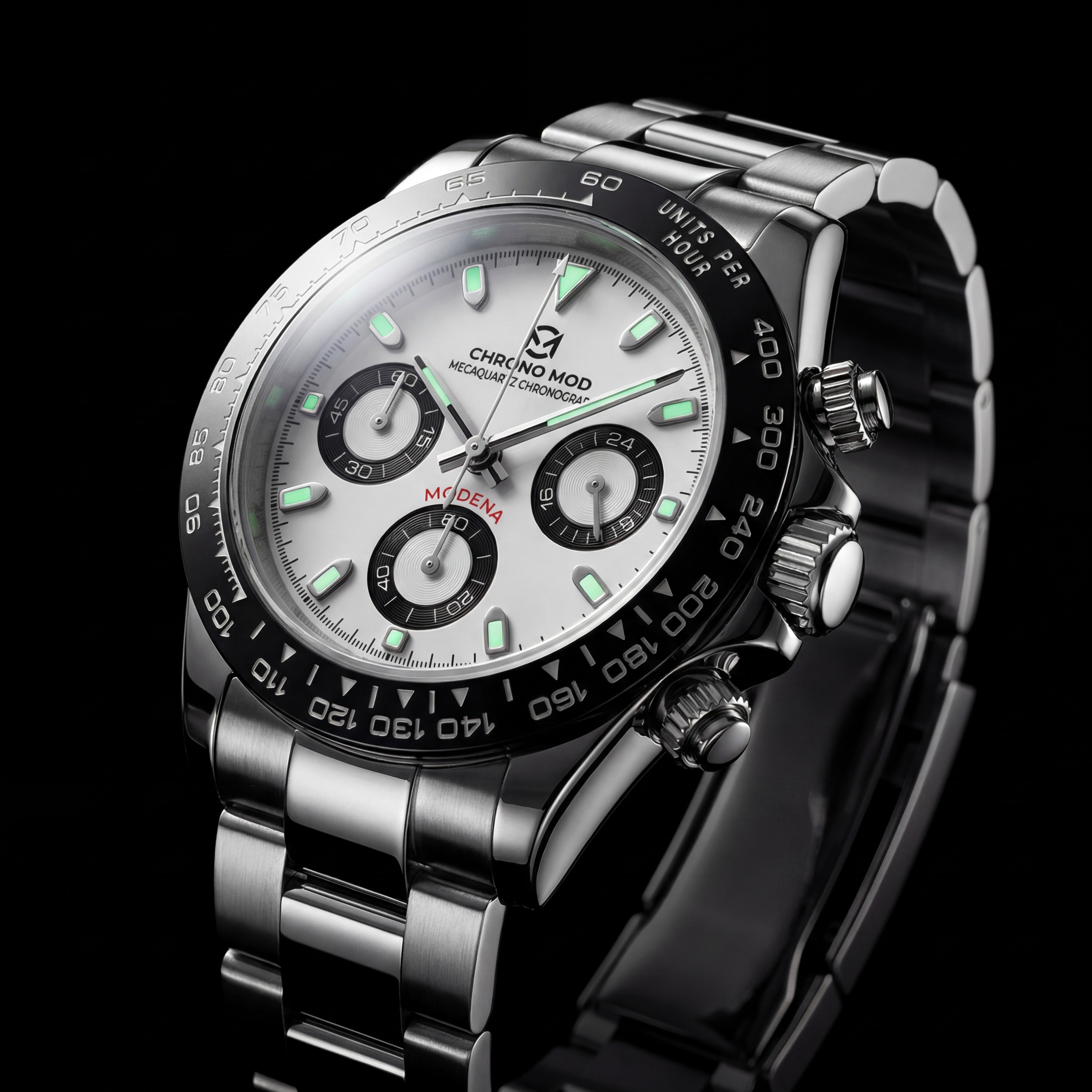 Modena – Black Panda Chronograph Chrono Mod