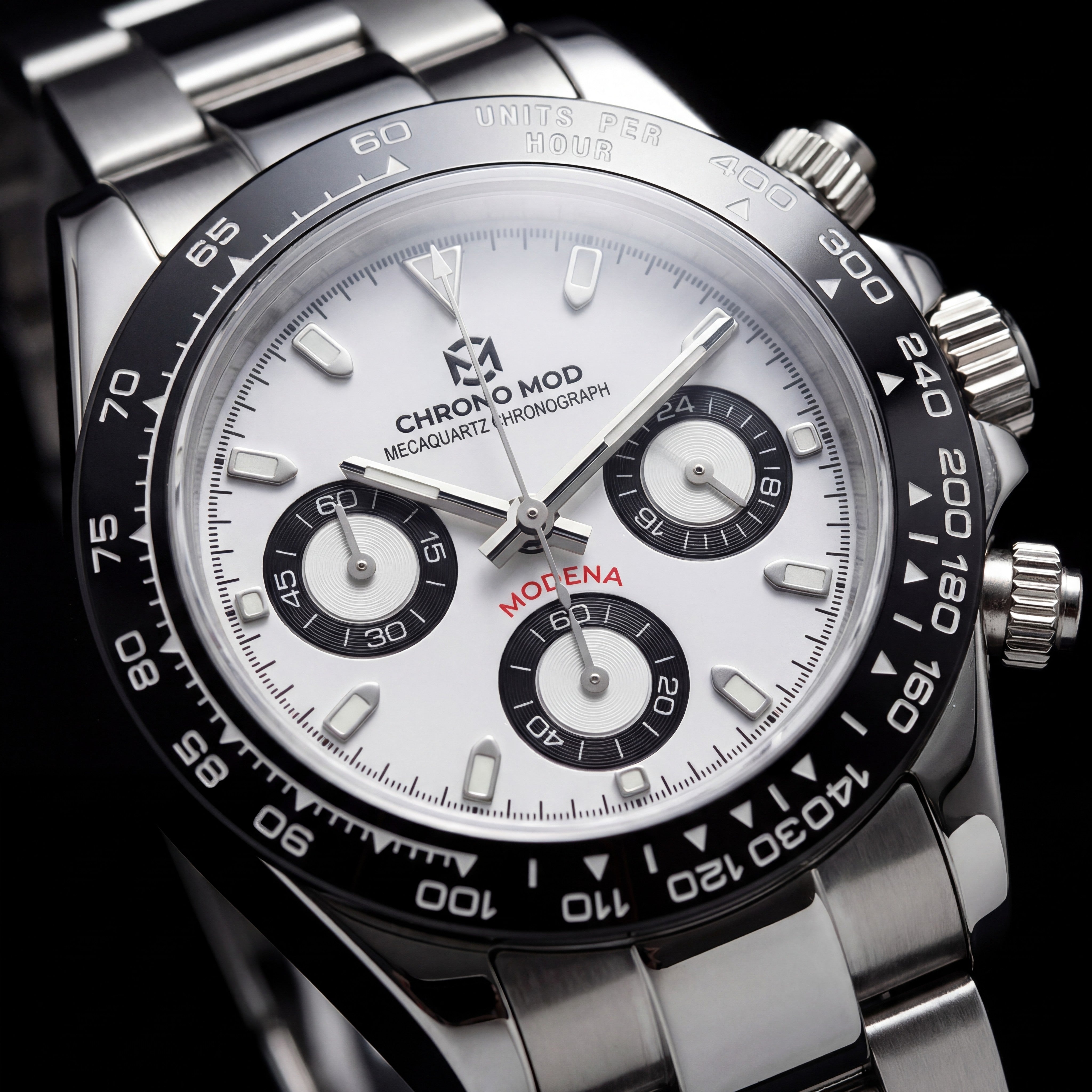 Modena – Black Panda Chronograph Chrono Mod