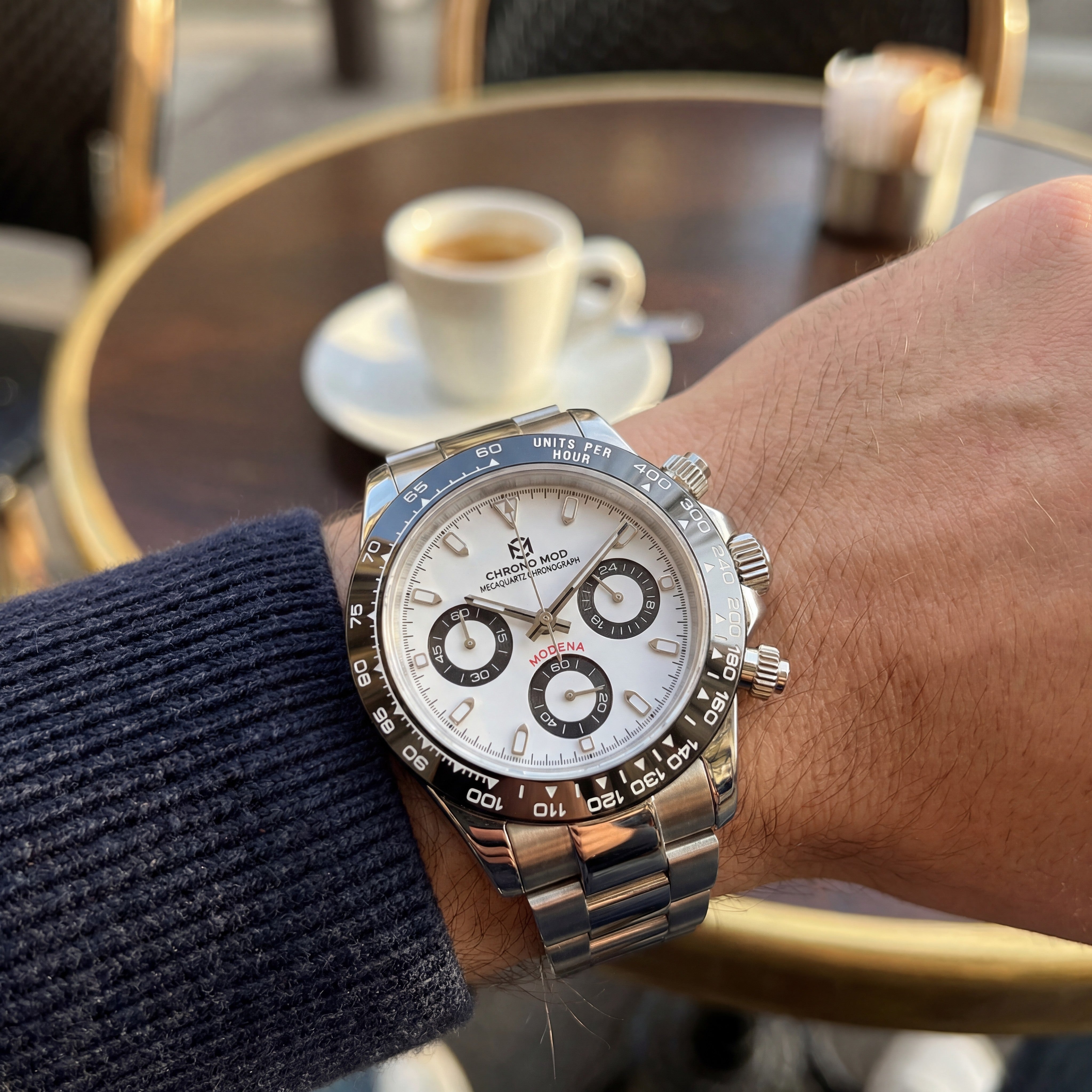 Modena – Black Panda Chronograph Chrono Mod
