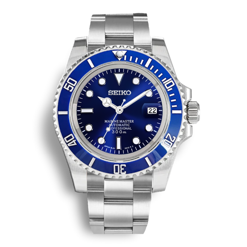 日本直売新品40mm（504）青サブYG　SSラバー SEIKOMOD腕時計nh35カスタムダイバーズセイコー自動巻き手巻き その他