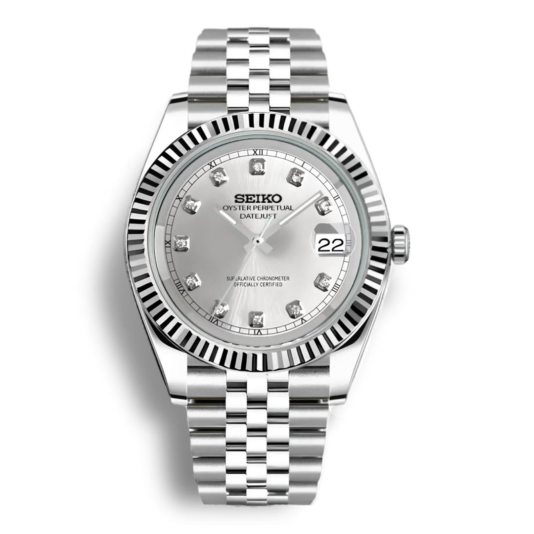 Seiko Mod Datejust Gem | Blanc