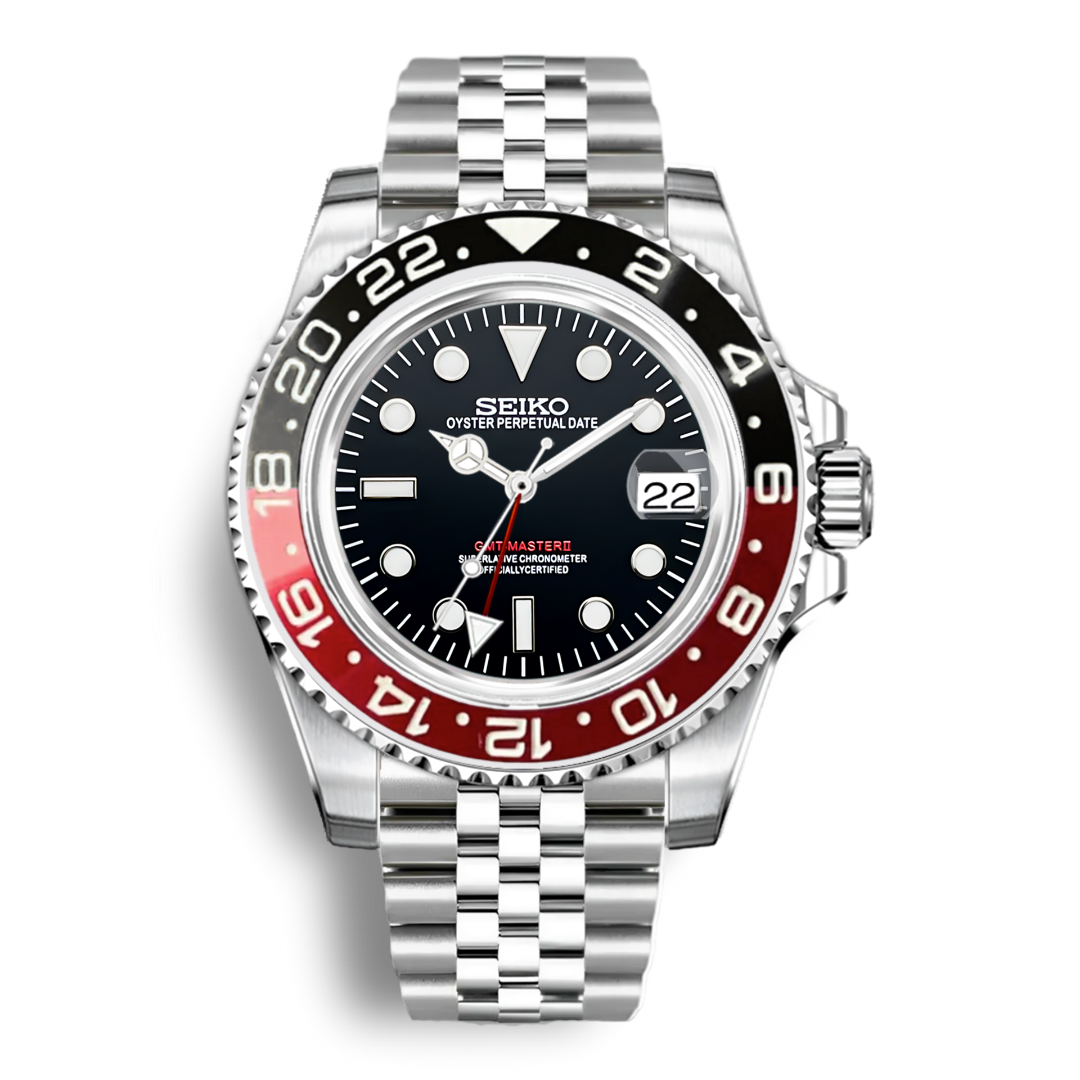 Seiko Mod GMT | Noir et rouge