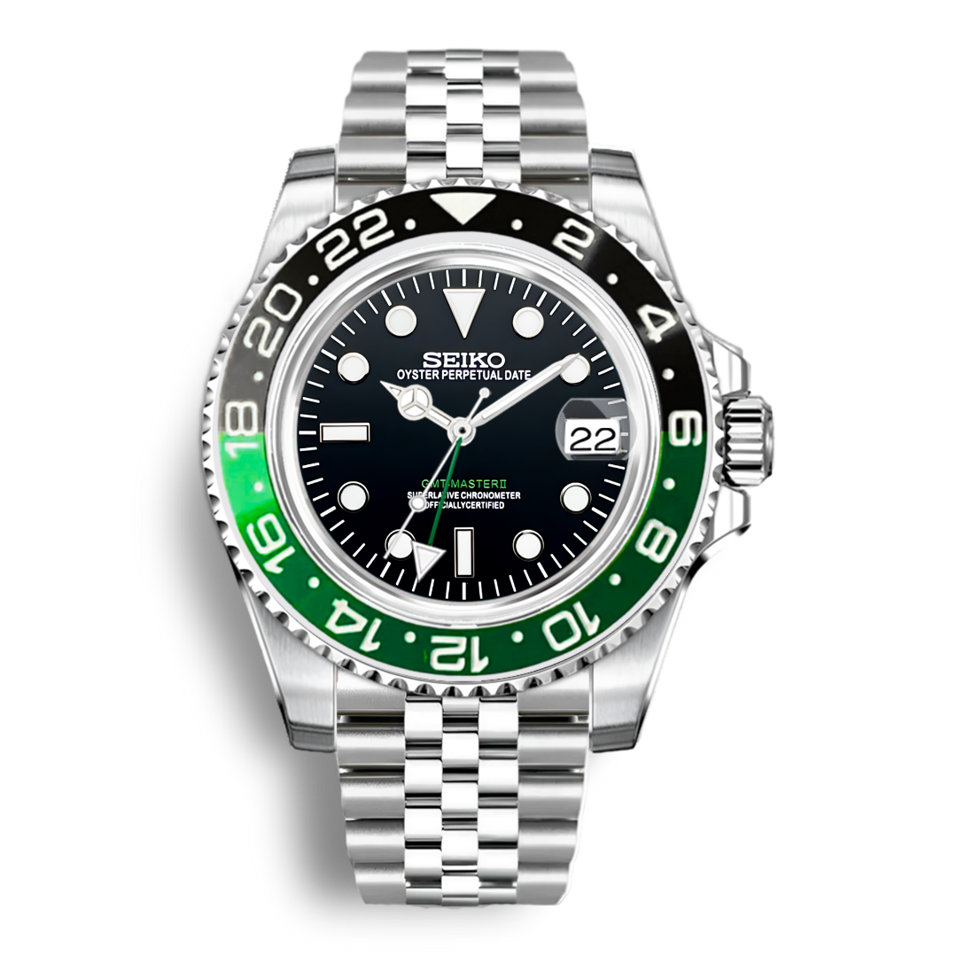 Seiko Mod GMT | Noir et vert