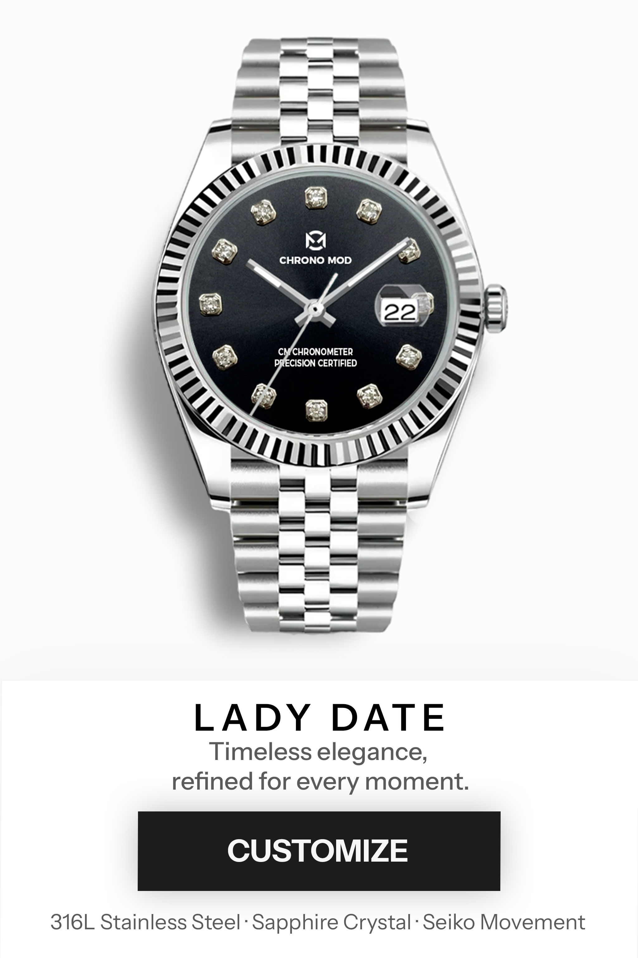 Custom Lady Date Watch