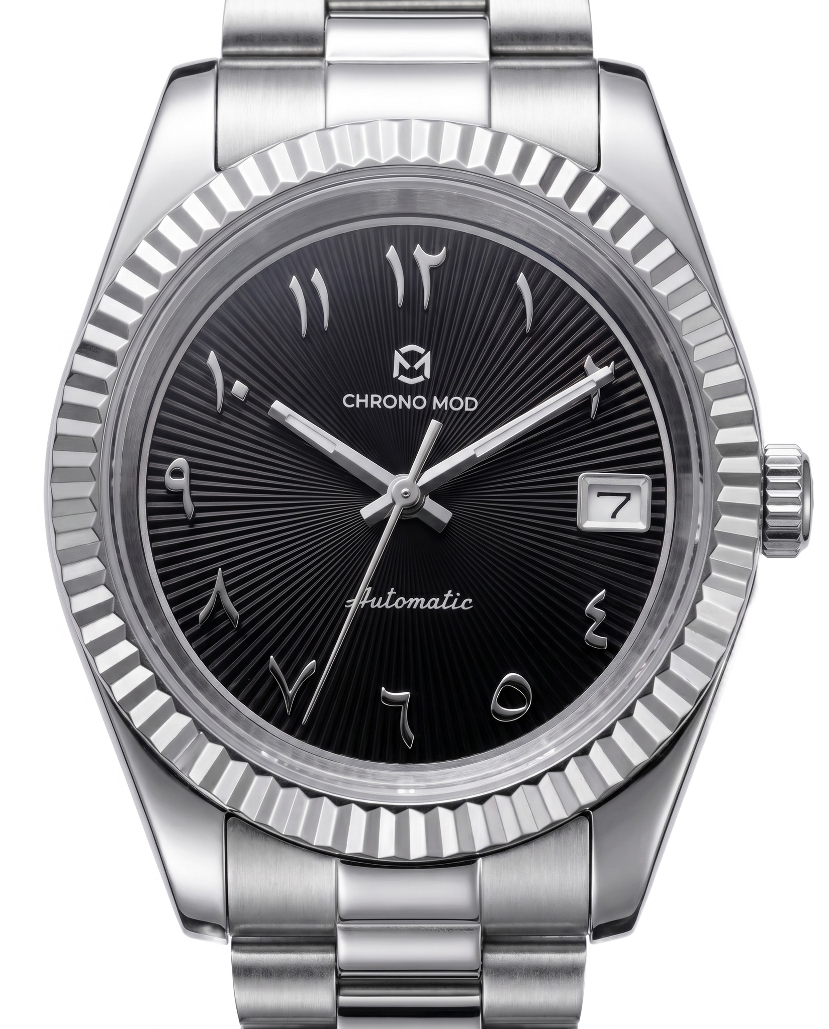 story dial transparent - Classic Date Black Arabic