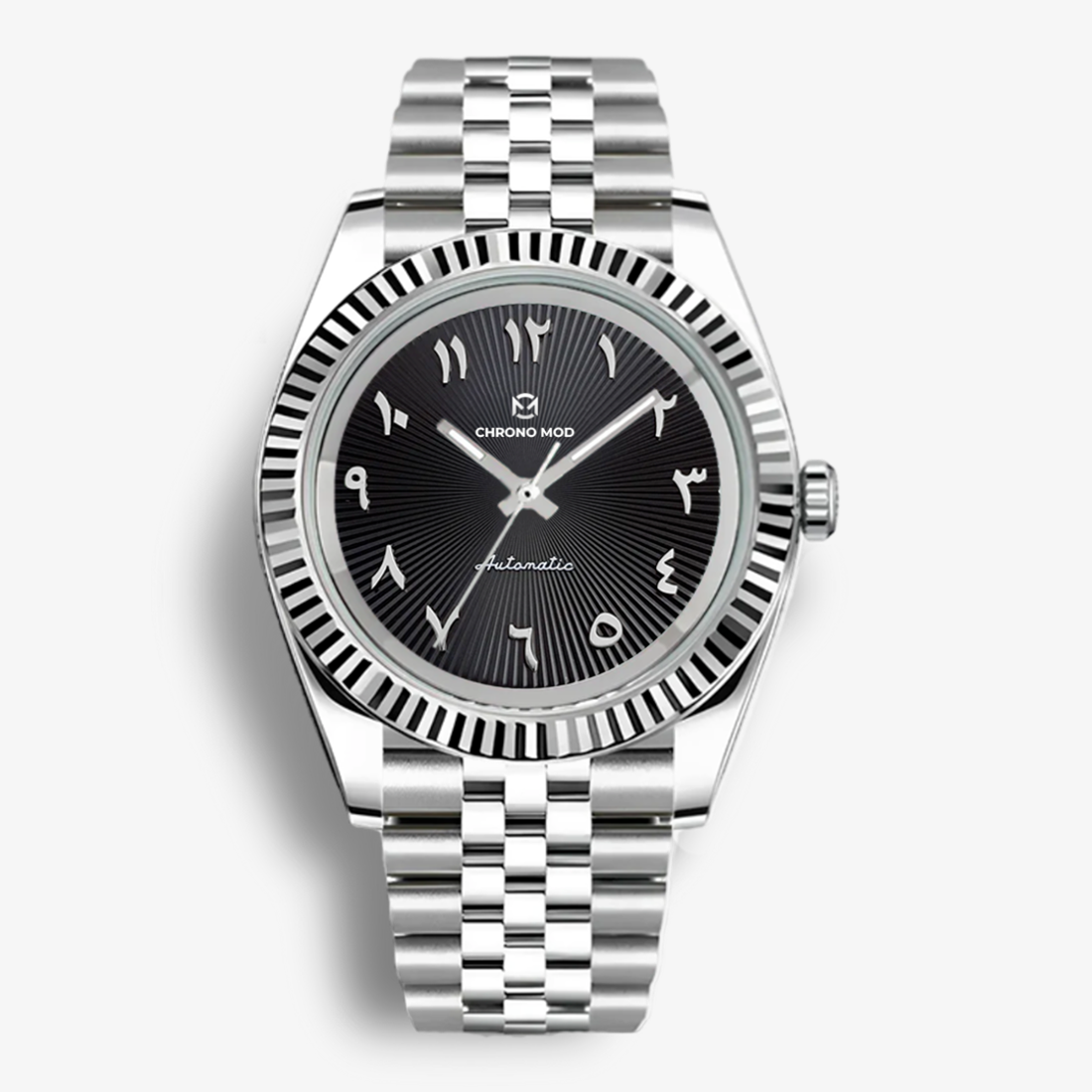 Classic Date – Black Arabic Dial Chrono Mod
