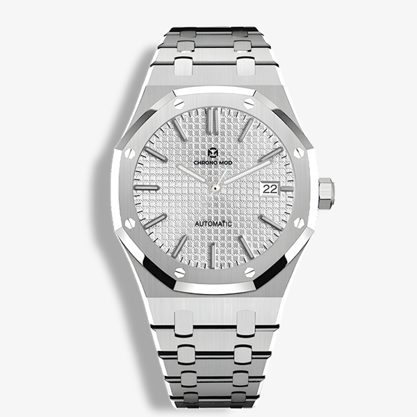 Apex – White Textured Dial · Automatic Movement