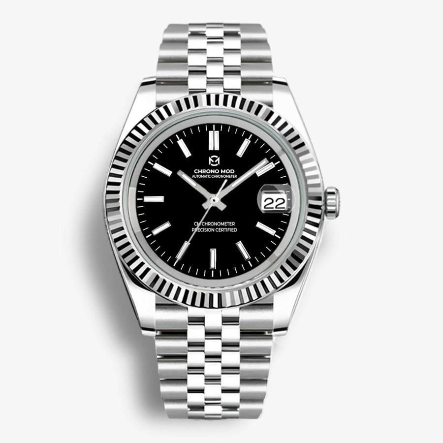 Classic Date – Black Sunburst Dial