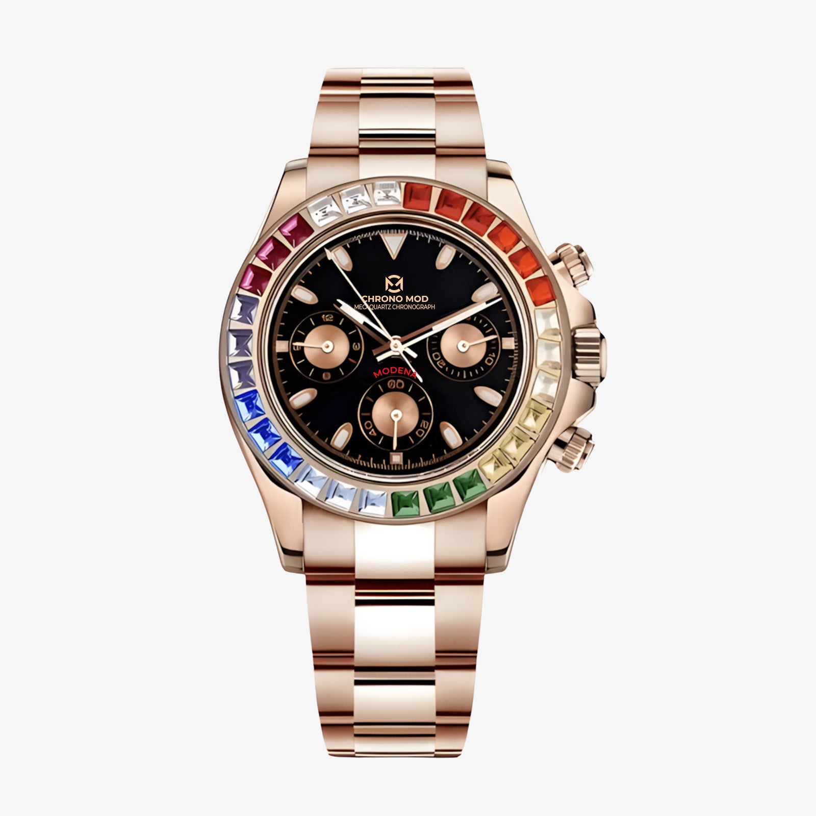 Modena – Rainbow Chronograph Rose Gold