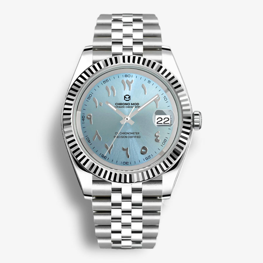 Classic Date – Light Blue Arabic Dial Chronometer