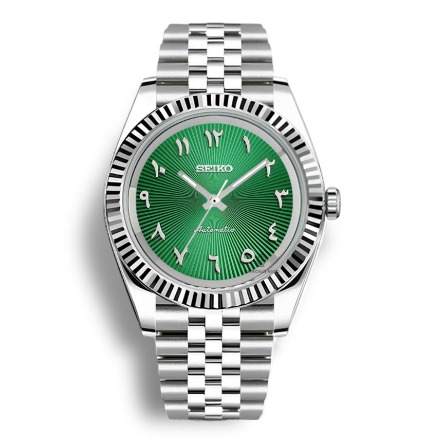 Seiko Mod Datejust Arabe | Vert
