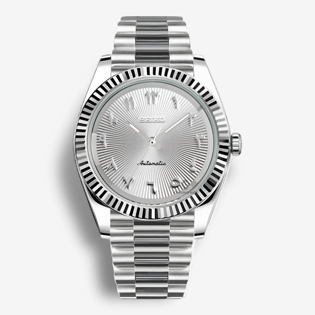 Seiko Mod Datejust Arabe | Blanc