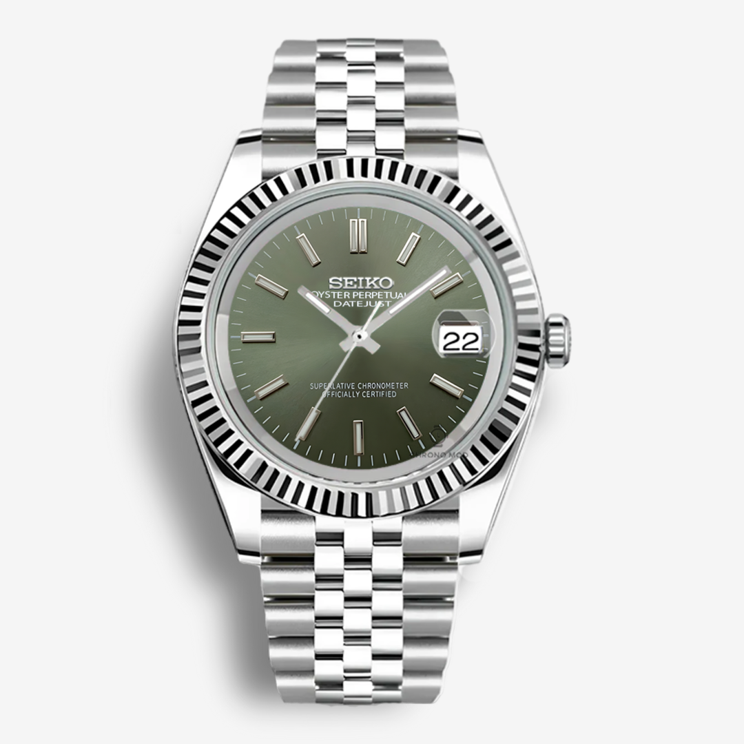 Seiko Mod Datejust Arabe Oyster Perpetual | Kaki