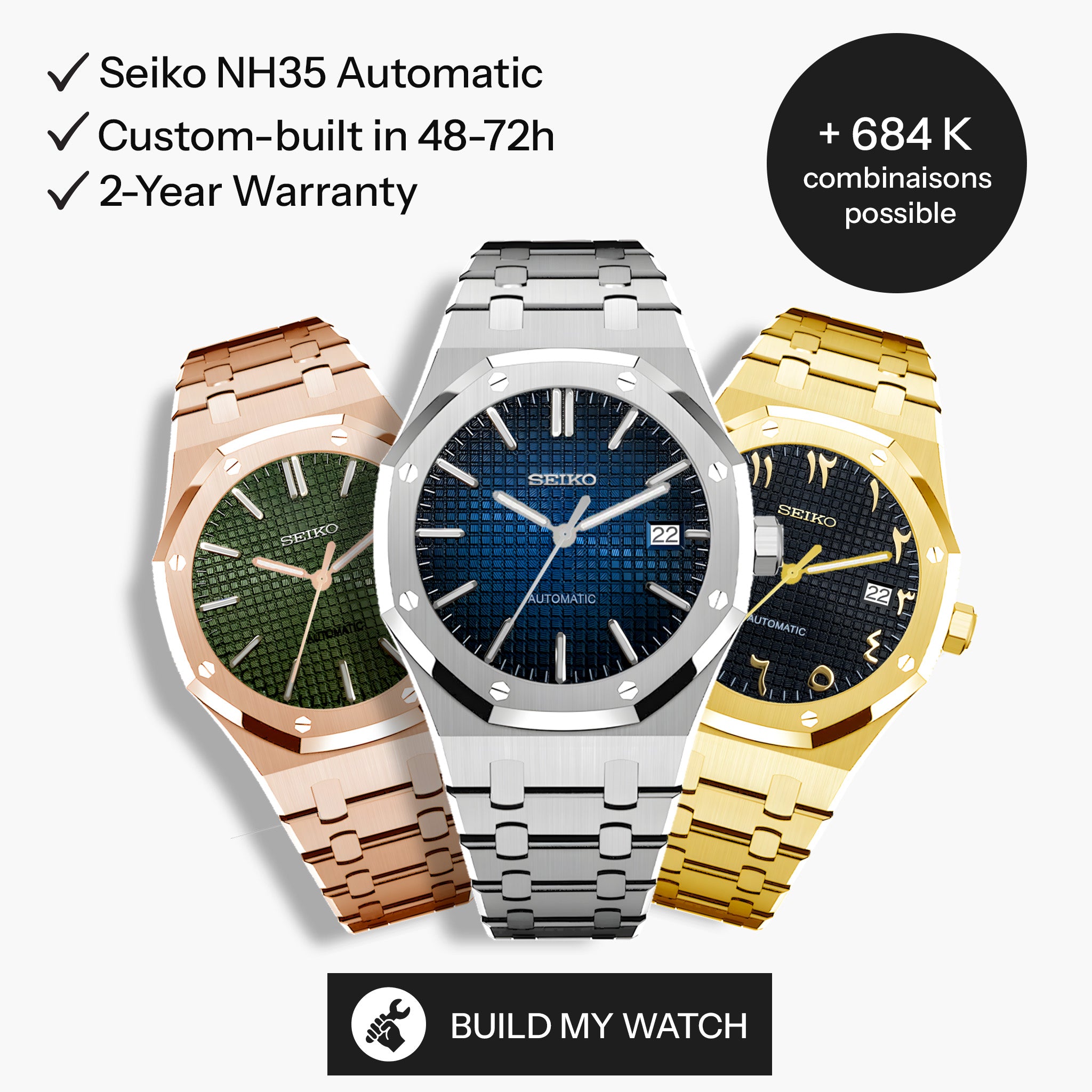 Passe meine Seiko Mod Royal Oak an