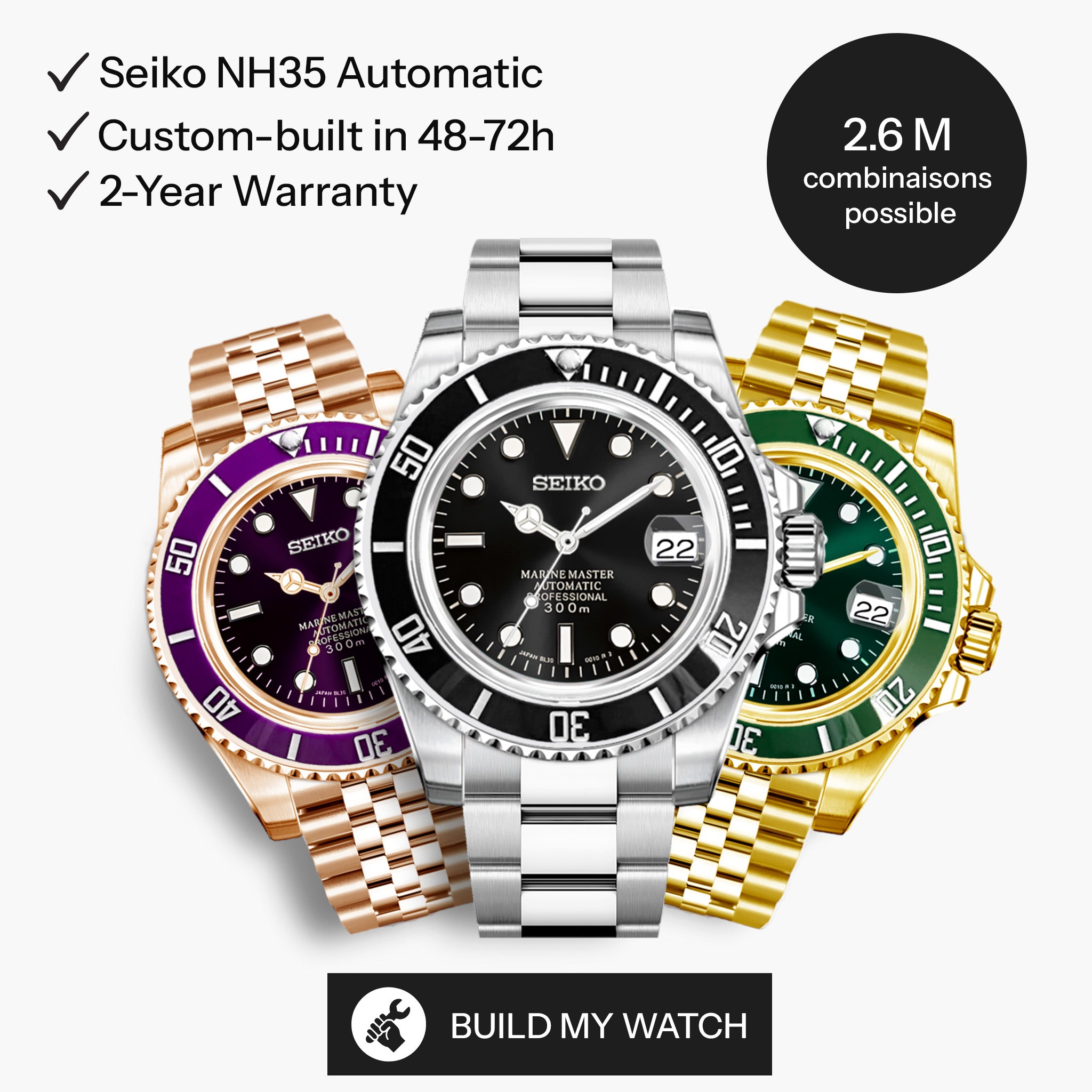 MEINEN SEIKO MOD SUBMARINER ANPASSEN