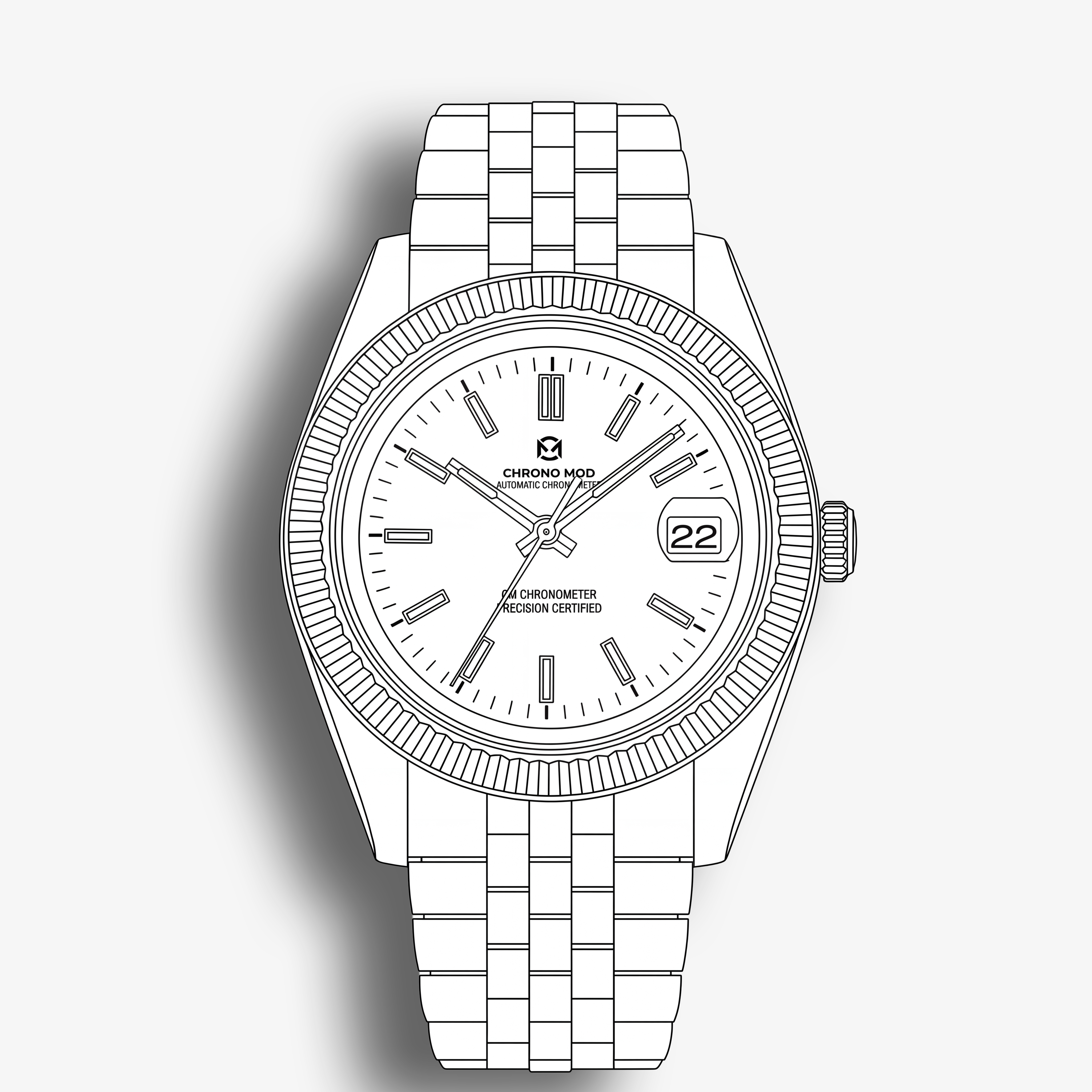 Classic Date – Black Sunburst Dial