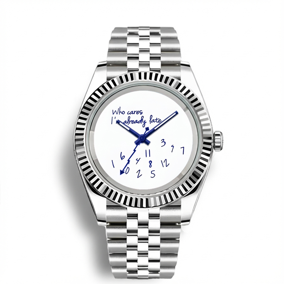 Classic Date – Esfera "¿A Quién Le Importa, Ya Estoy Tarde"