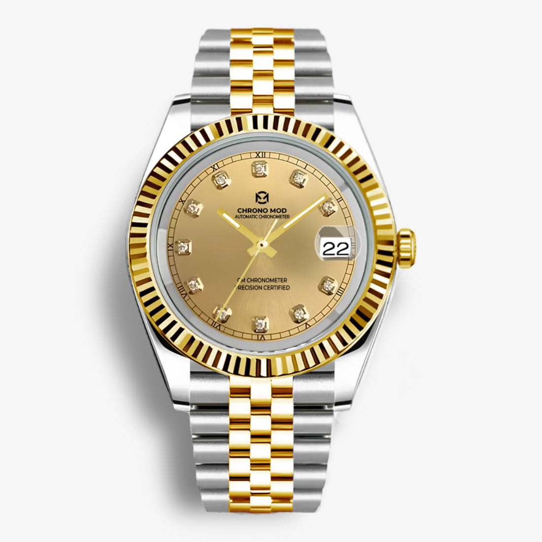 Classic Date – Sunburst Gem Gold Dial